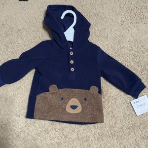 Carter's Baby Boys Hooded Long Sleeve Shirt.